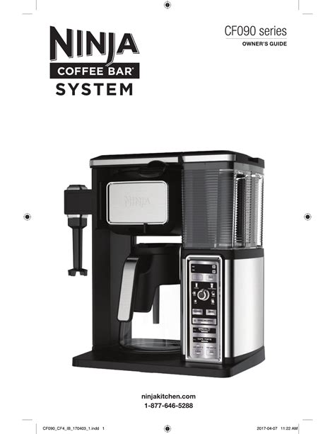 ninja coffee maker manual pdf